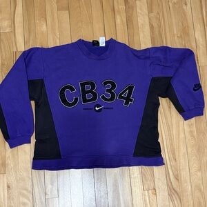 Nike Purple and Black CB34 Zip-Up Sweater